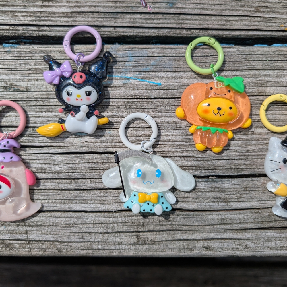 Cute Character Keychains Set